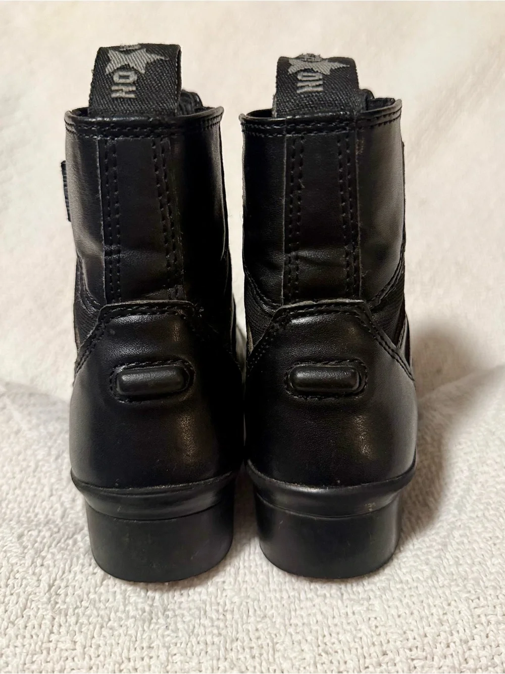 Saxon Kids Black Paddock Riding Boots Size 11 Zip Equestrian